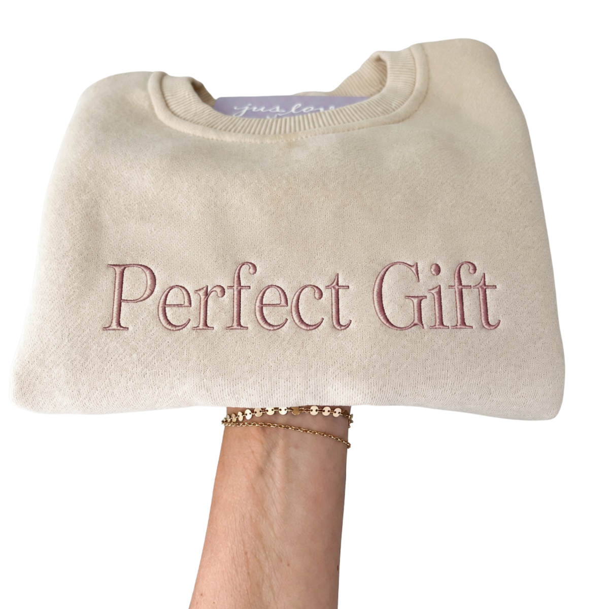 Perfect Gift Baby Sweatshirt – Cream Embroidered Soft Pullover