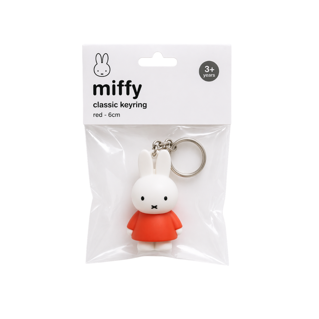 Miffy Classic Keyring – Red – 6cm Kids Character Keychain